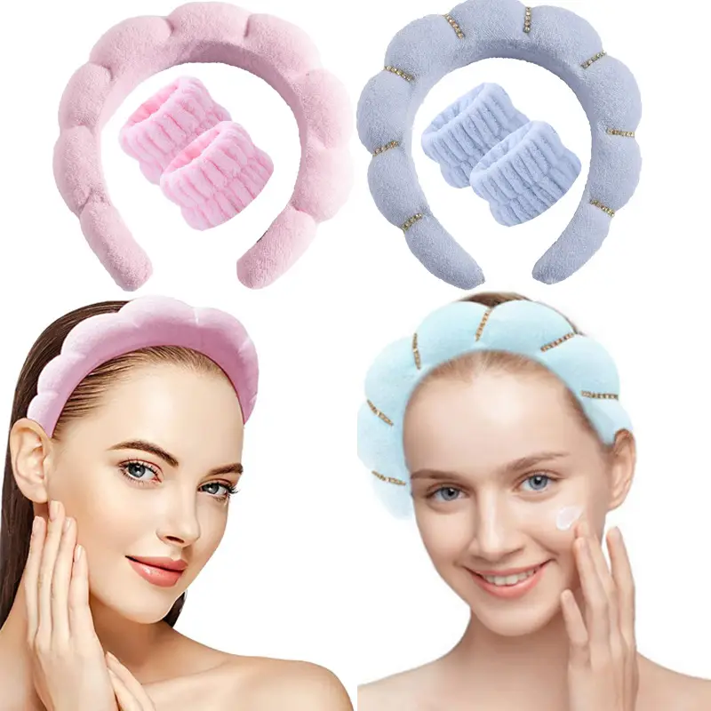 Velvet Twist Hair Band Beige Wash Wrist Headwear — feature 11