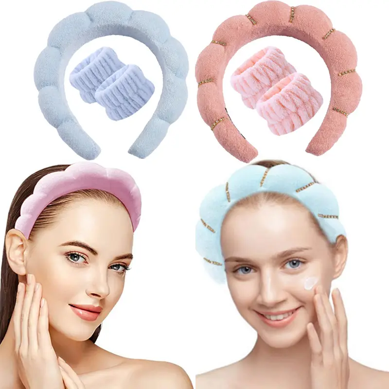 Velvet Twist Hair Band Beige Wash Wrist Headwear — feature 13
