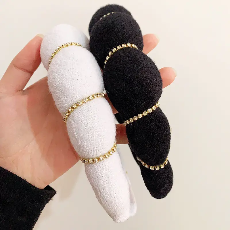 Velvet Twist Hair Band Beige Wash Wrist Headwear — feature 16