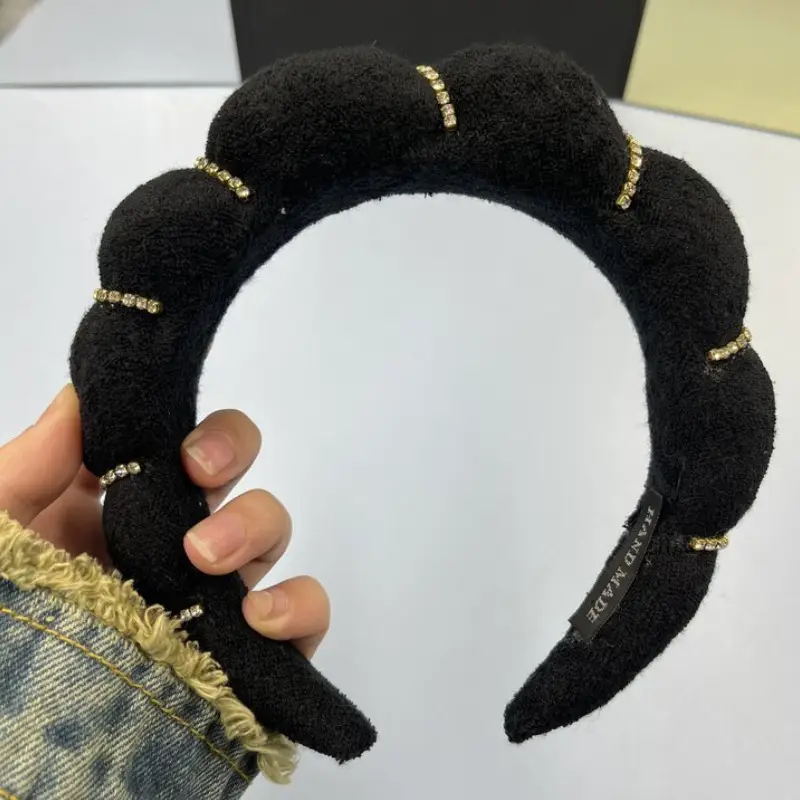Velvet Twist Hair Band Beige Wash Wrist Headwear — feature 18