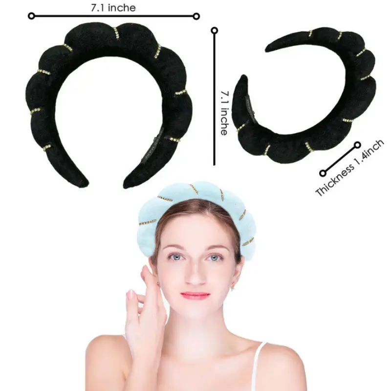 Velvet Twist Hair Band Beige Wash Wrist Headwear — feature 8