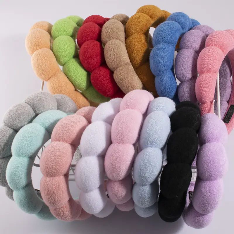 Velvet Twist Hair Band Beige Wash Wrist Headwear — feature 9