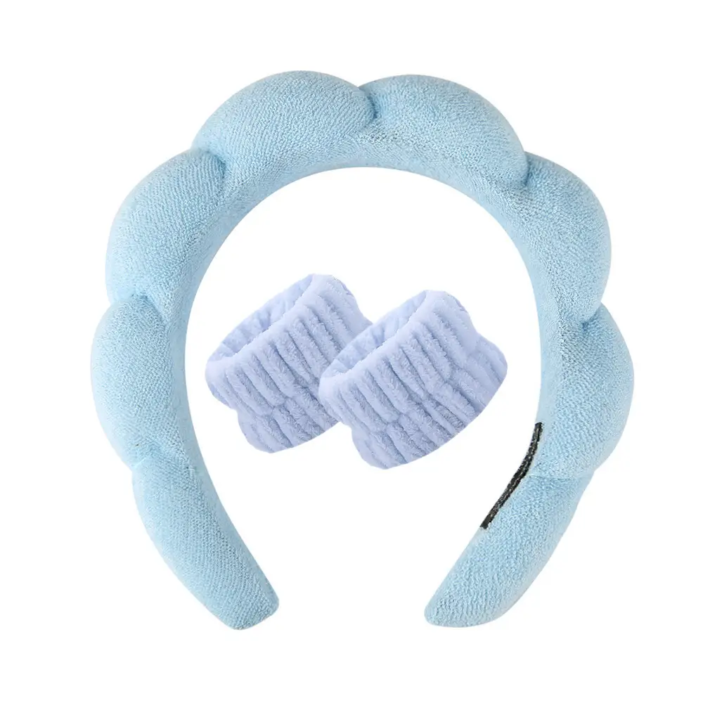 Velvet Twist Hair Band Beige Wash Wrist Headwear - Image 27