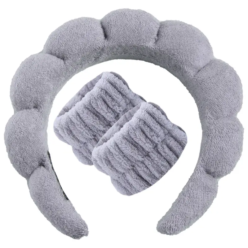 Velvet Twist Hair Band Beige Wash Wrist Headwear - Image 29