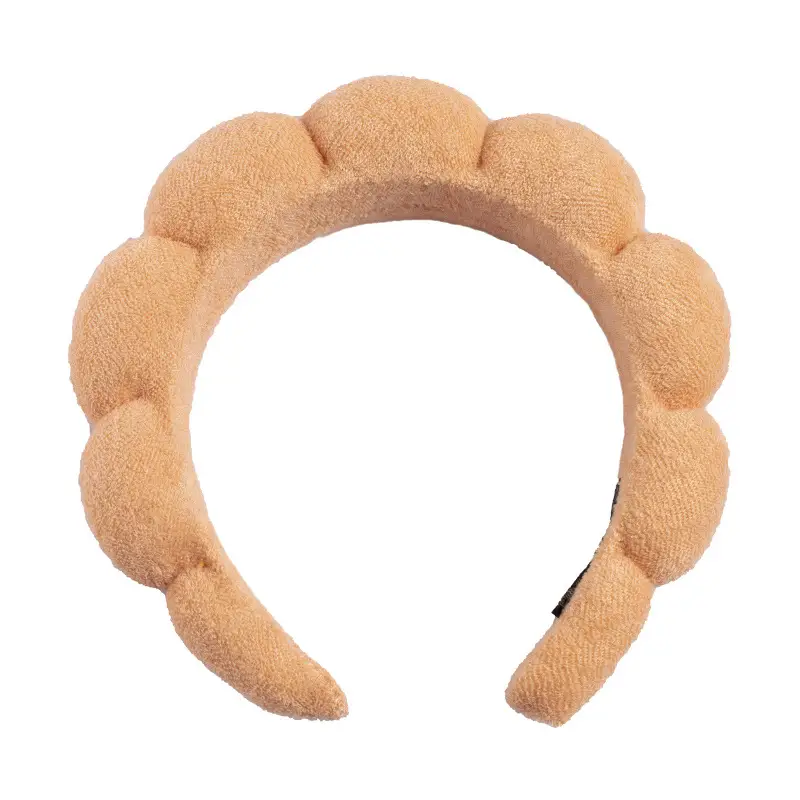 Velvet Twist Hair Band Beige Wash Wrist Headwear - Image 42