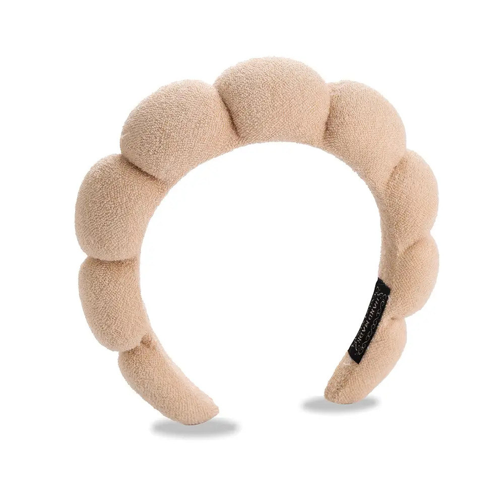 Velvet Twist Hair Band Beige Wash Wrist Headwear - Image 49