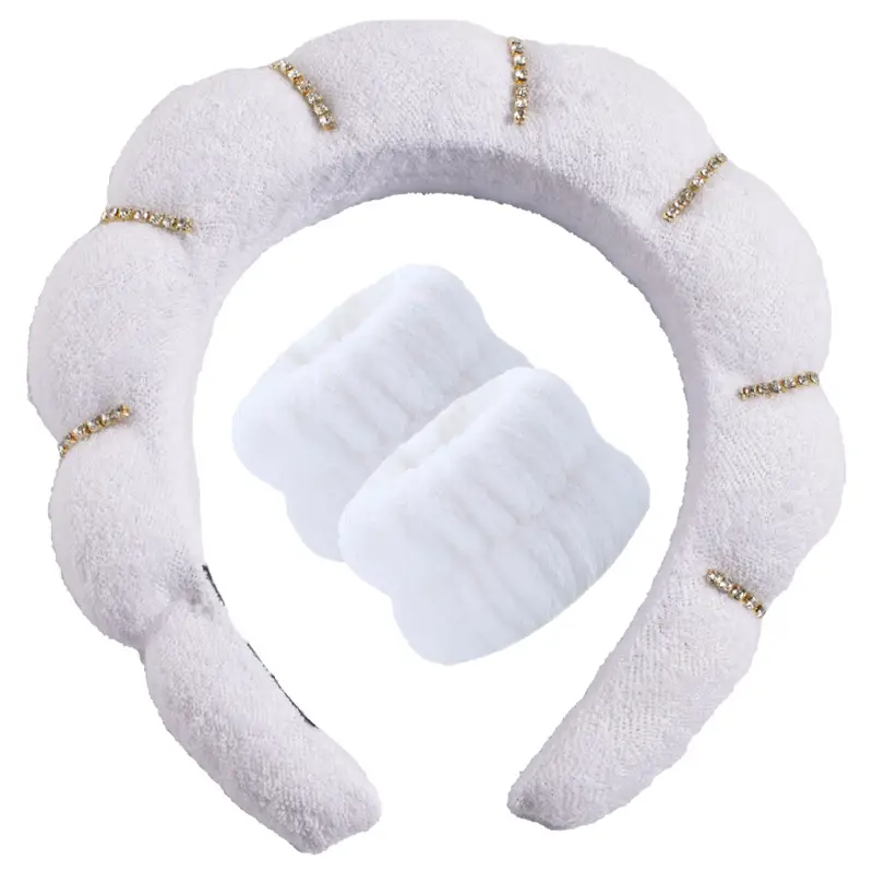 Velvet Twist Hair Band Beige Wash Wrist Headwear - Image 53