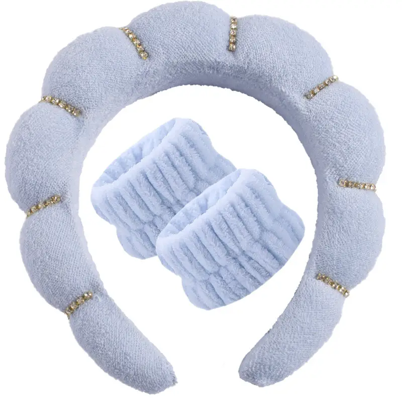 Velvet Twist Hair Band Beige Wash Wrist Headwear - Image 55