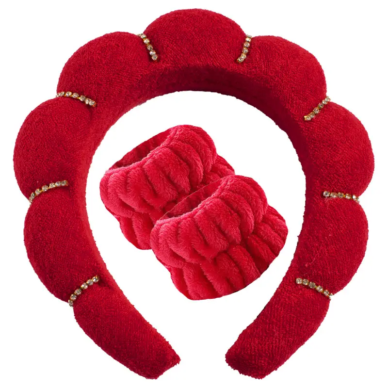 Velvet Twist Hair Band Beige Wash Wrist Headwear - Image 56