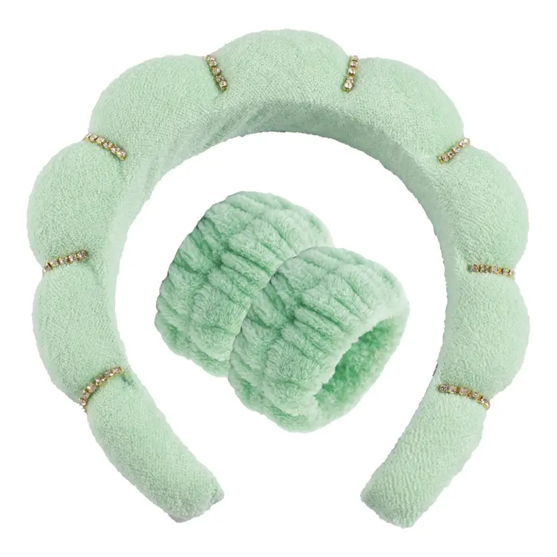 Velvet Twist Hair Band Beige Wash Wrist Headwear - Image 57