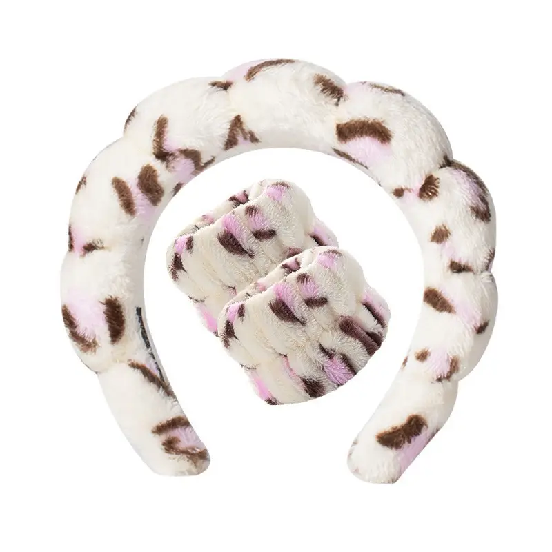 Velvet Twist Hair Band Beige Wash Wrist Headwear - Image 91