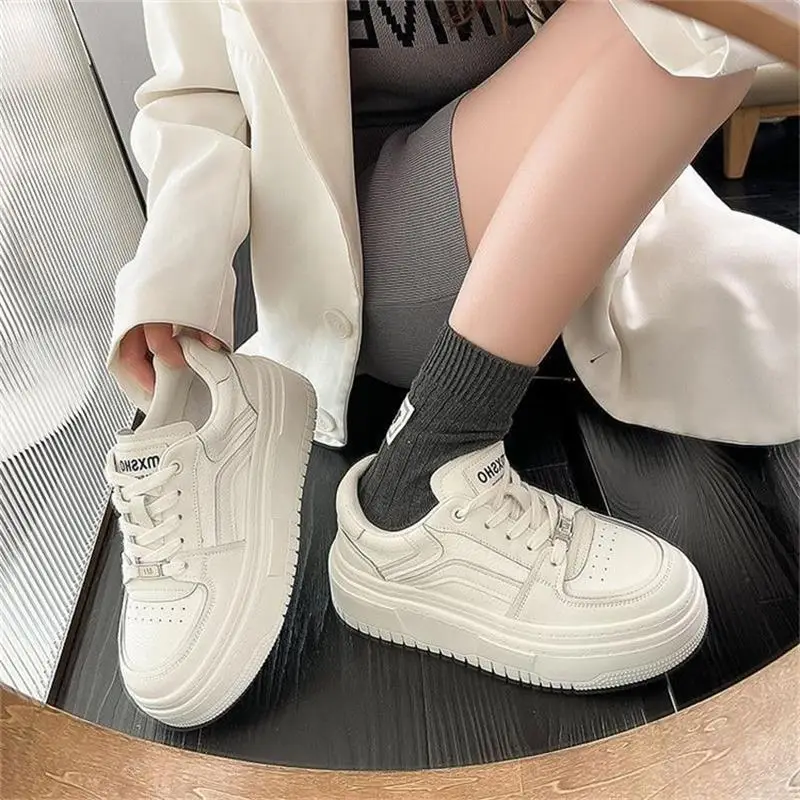 White Shoes Women's 2023 Summer Women's Shoes New White Sneakers Thick Sole Increased Small Casual Shoes Soft Sole - Image 3