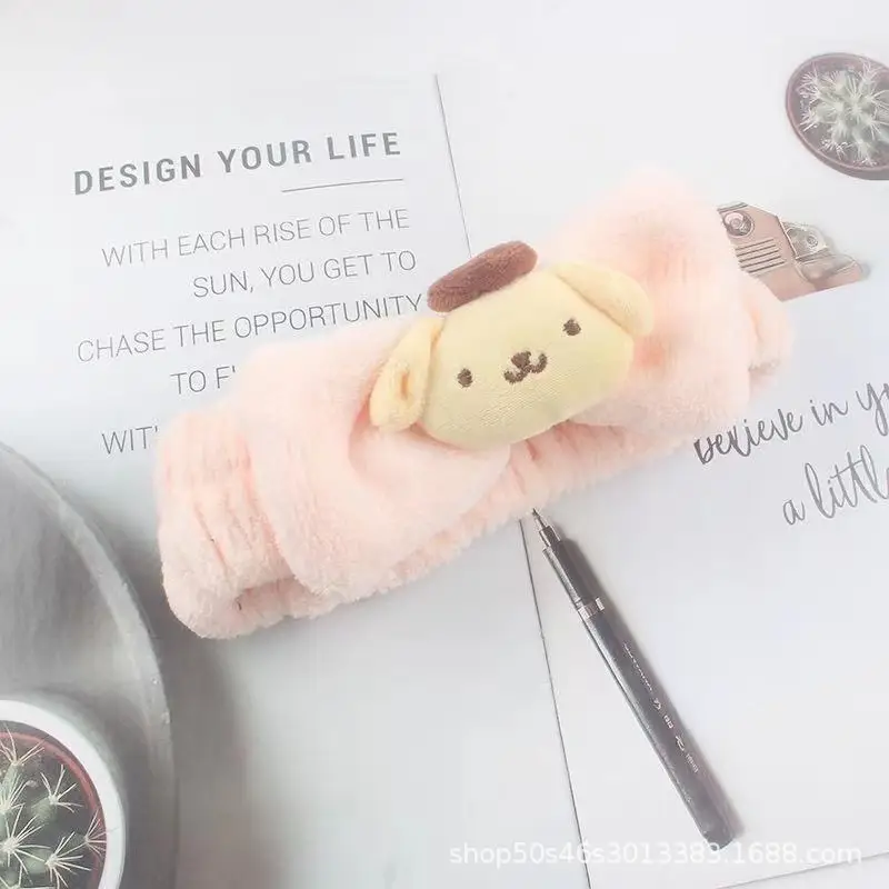 Dental Powder Pudding Dog Bow Hair Band