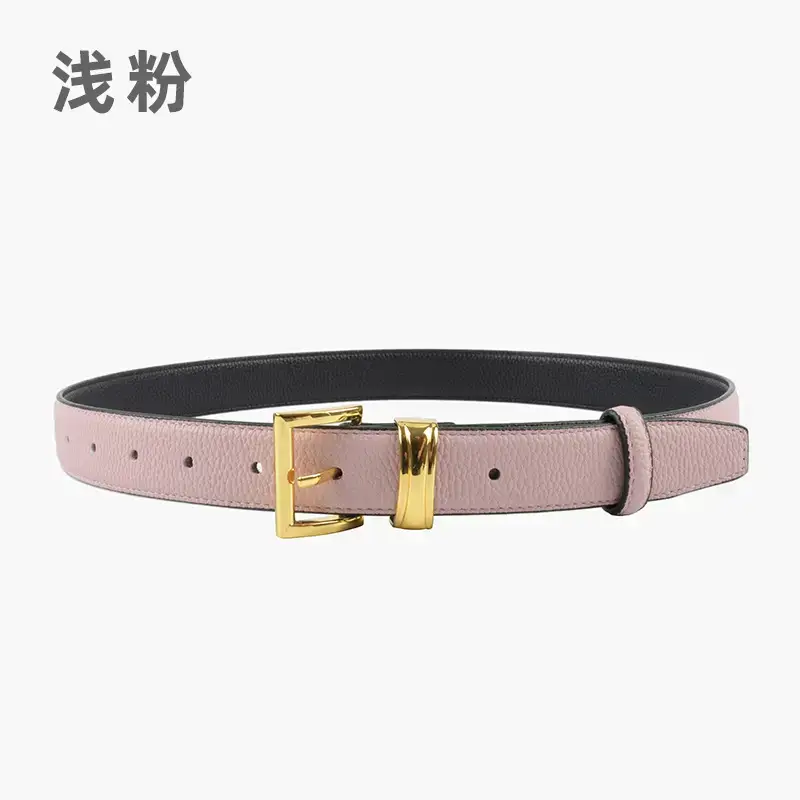 Women's Genuine Leather Belt with Gold Buckle - Image 5