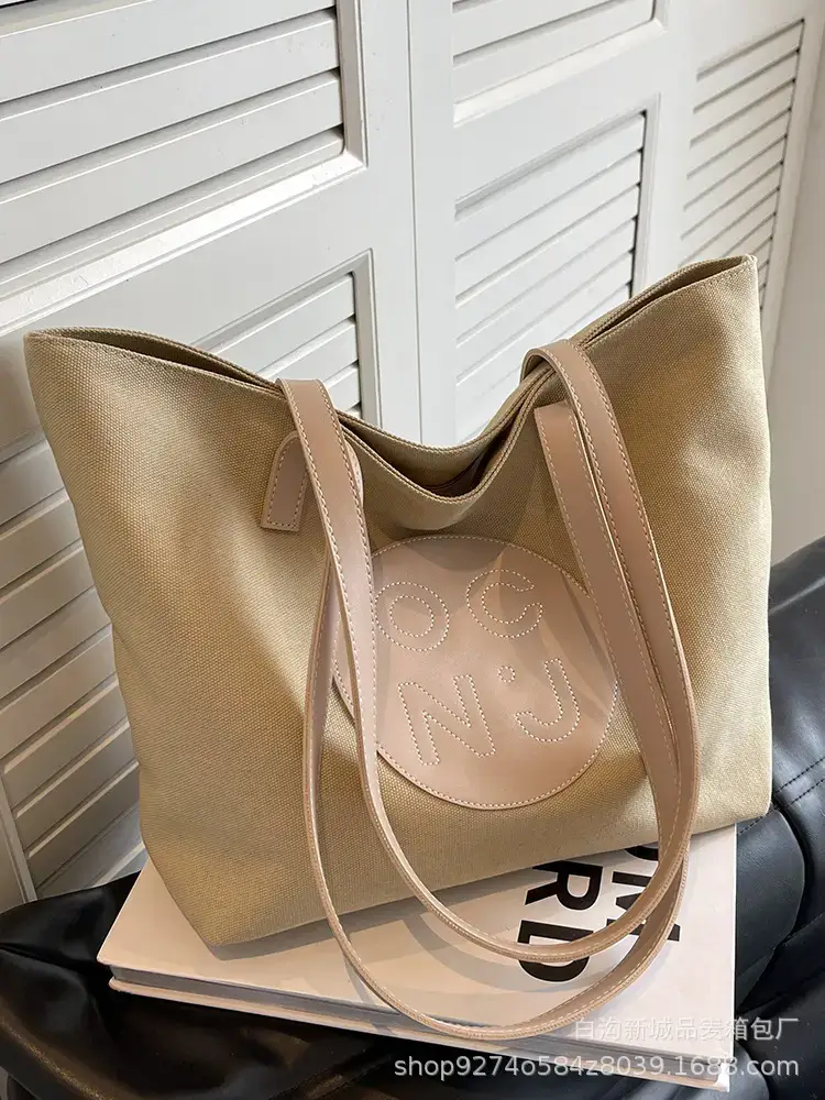 Women Canvas Shoulder Tote Bag New 2023 Large Capacity - Image 6