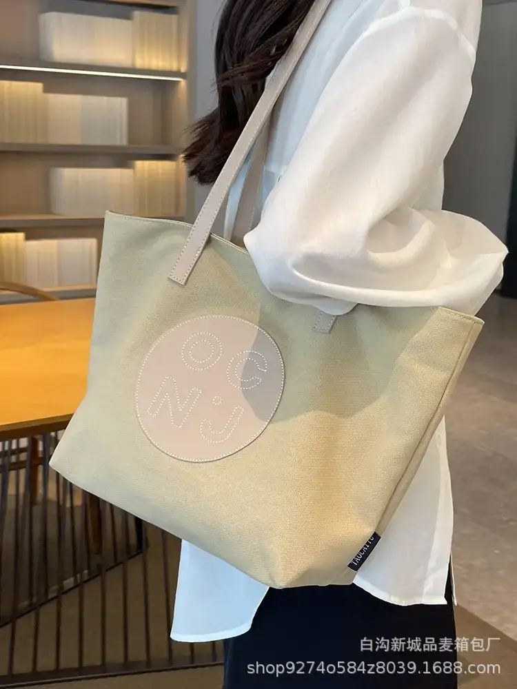 Women Canvas Shoulder Tote Bag New 2023 Large Capacity - Image 8