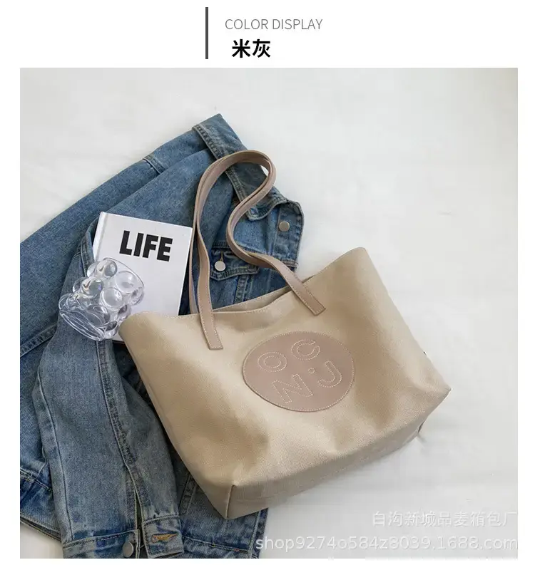 Women Canvas Shoulder Tote Bag New 2023 Large Capacity — feature 10
