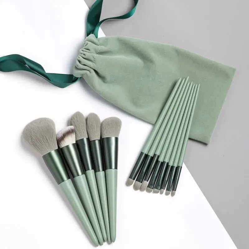 13-Piece Makeup Brush Set for Blush, Eye Shadow & Lip Setting - Image 8