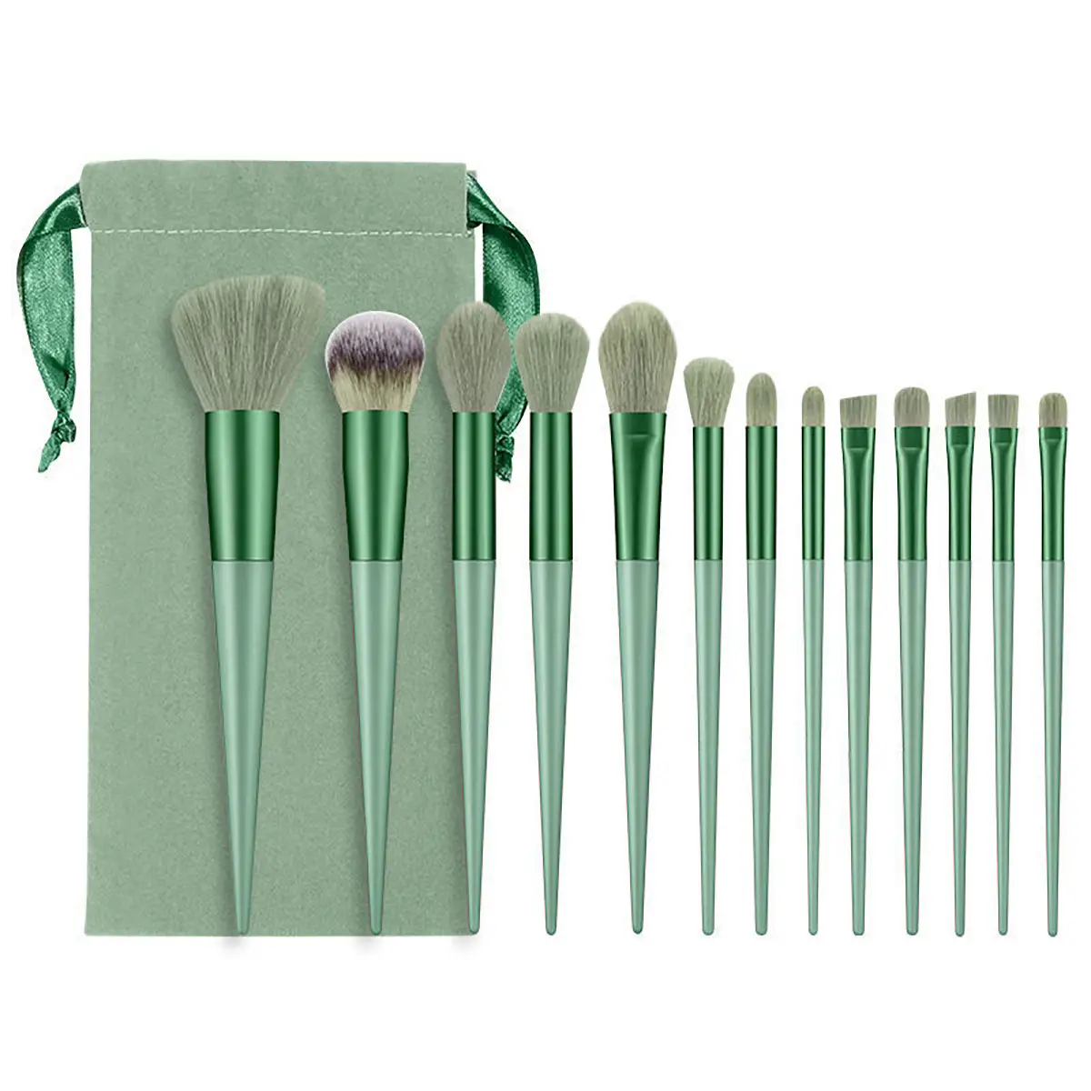 13-Piece Makeup Brush Set for Blush, Eye Shadow & Lip Setting - Image 9