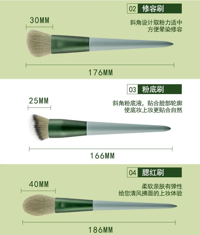 13-Piece Makeup Brush Set for Blush, Eye Shadow & Lip Setting — feature 7