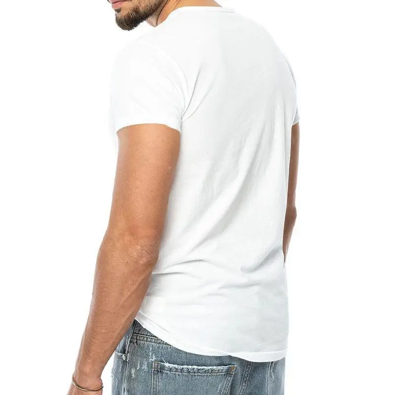 Men V-Neck Slim Fit Black T-Shirt Button Half Sleeve — feature 8