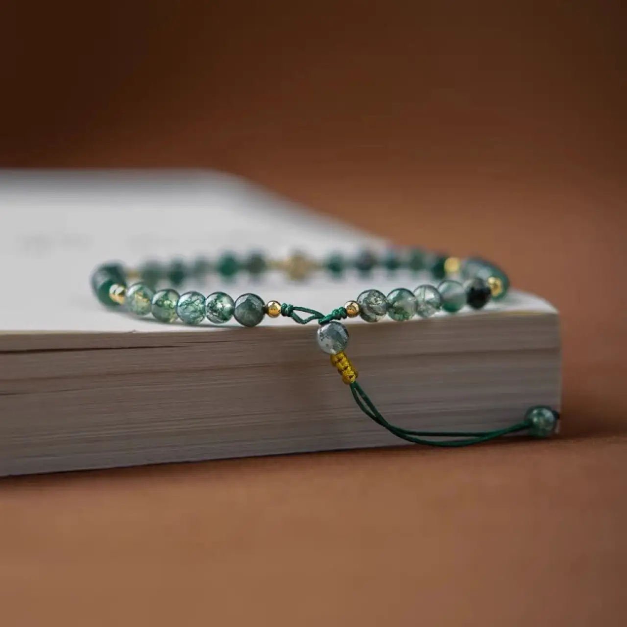 Natural Water Grass Agate Bracelet for Women