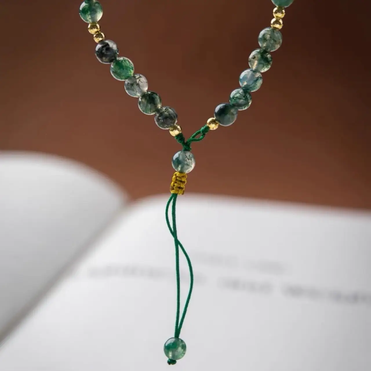 Natural Water Grass Agate Bracelet for Women
