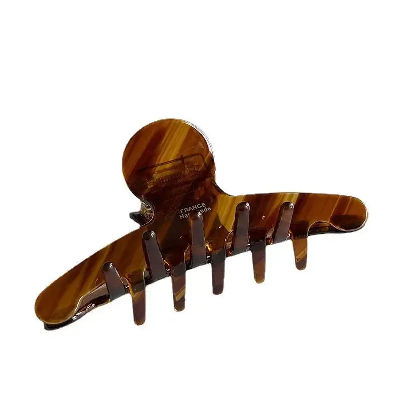 Korea Imported Retro Caramel Hair Clip Medium Curved - Image 7
