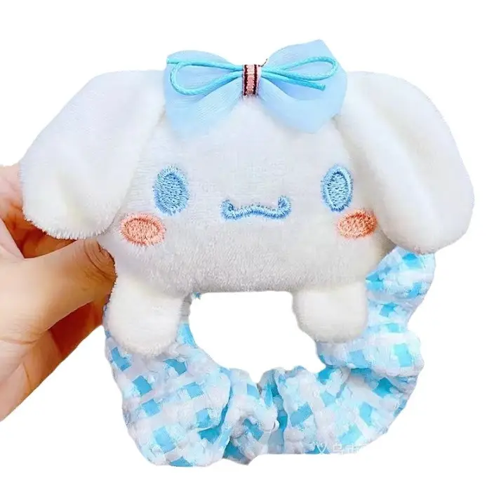 Sanrio Doll Hair Rope Purple Plaid 8cm