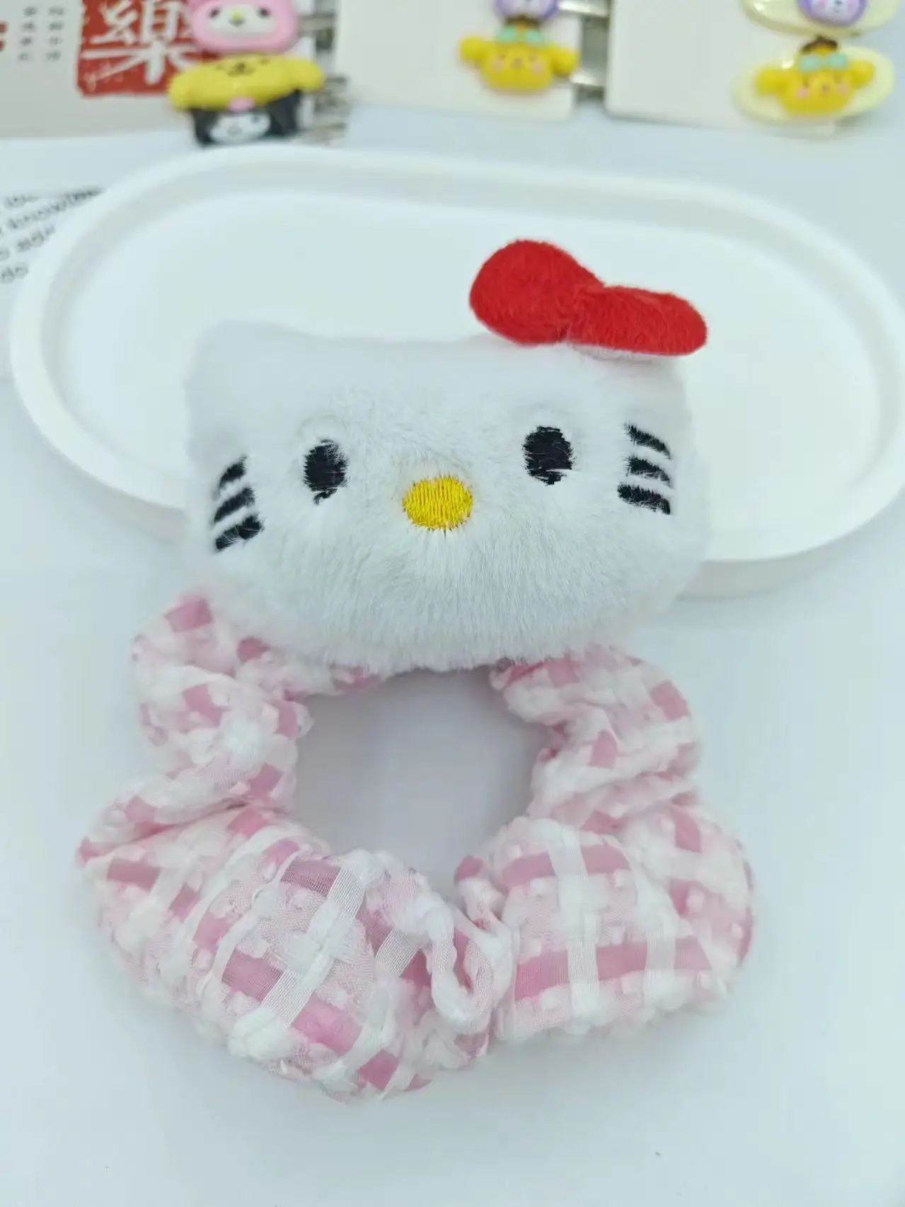 Sanrio Doll Hair Rope Purple Plaid 8cm — feature 15