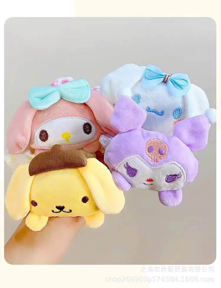 Sanrio Doll Hair Rope Purple Plaid 8cm — feature 5