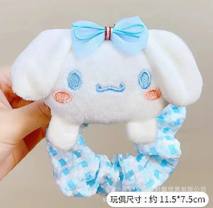 Sanrio Doll Hair Rope Purple Plaid 8cm