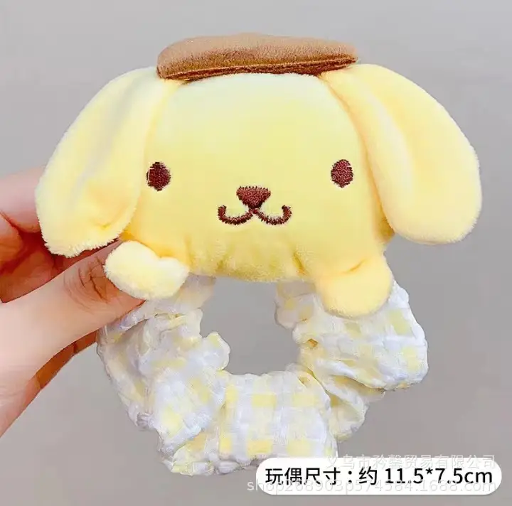 Sanrio Doll Hair Rope Purple Plaid 8cm