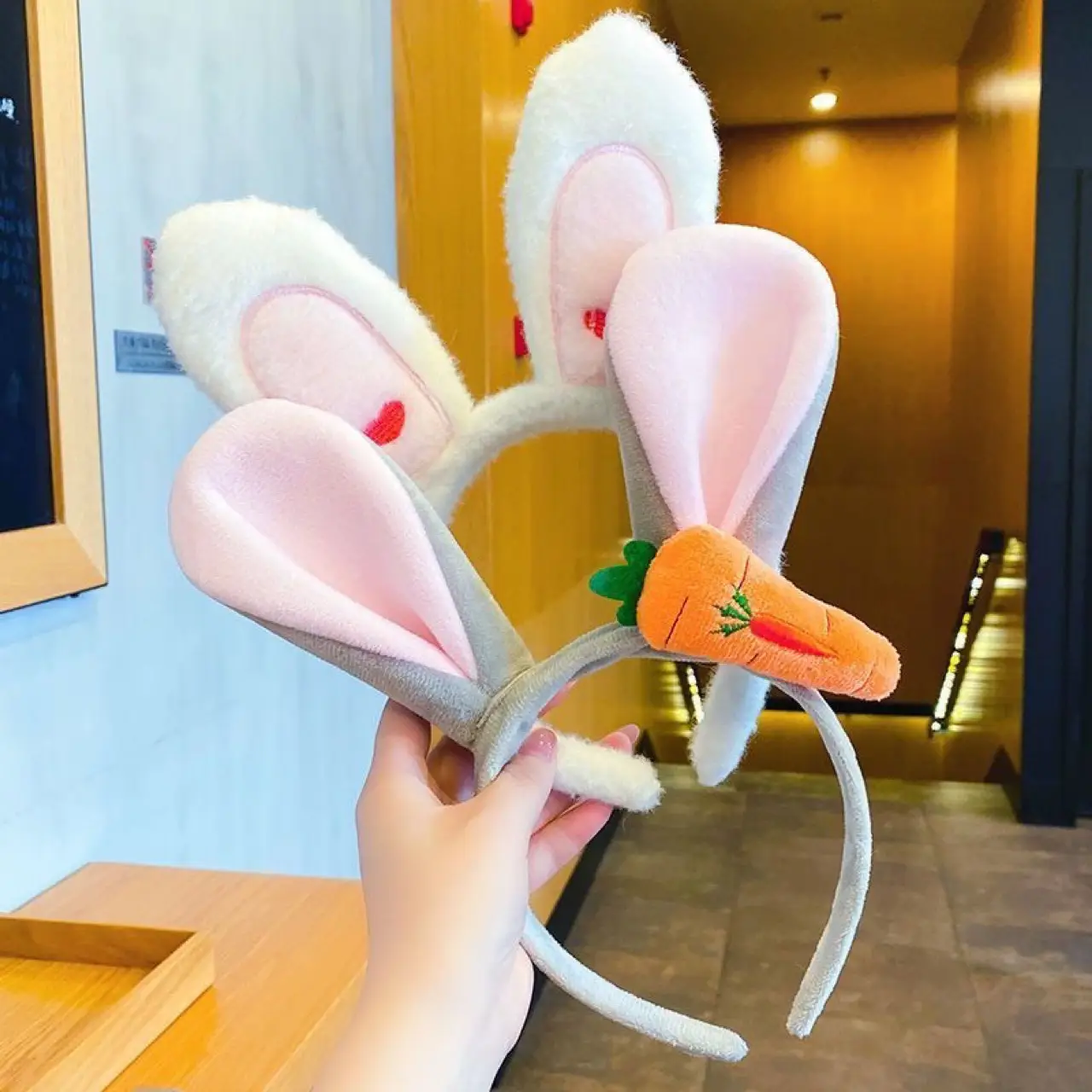Red Furry Cat Ear Headband for Girls — feature 6