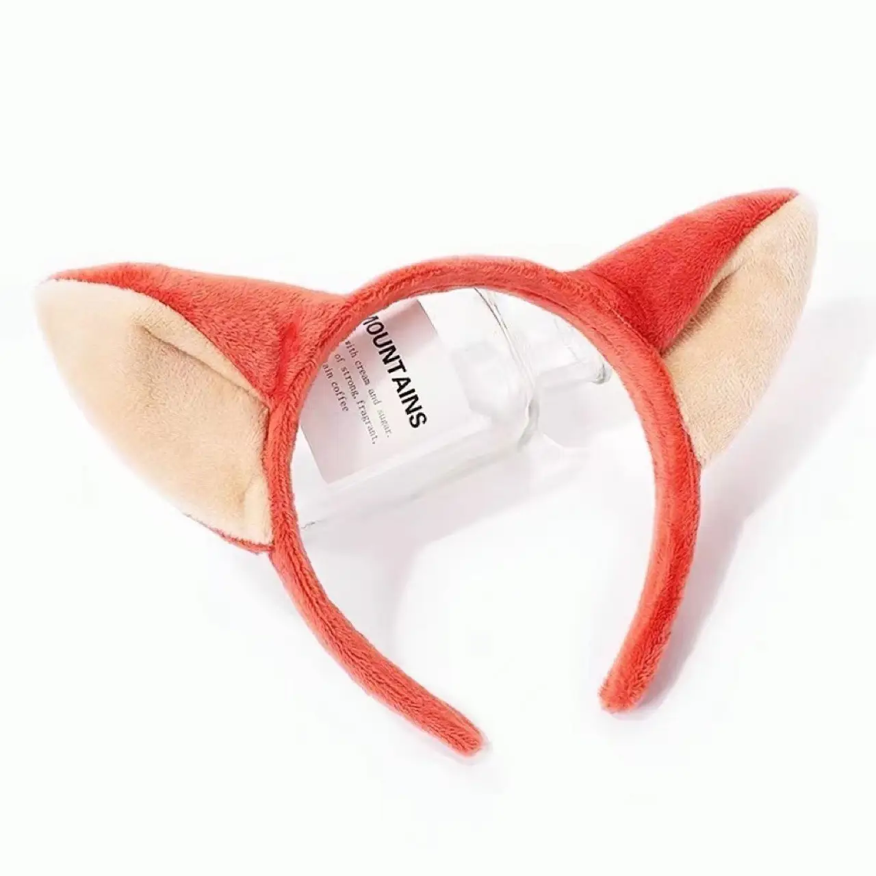 Red Furry Cat Ear Headband for Girls - Image 4