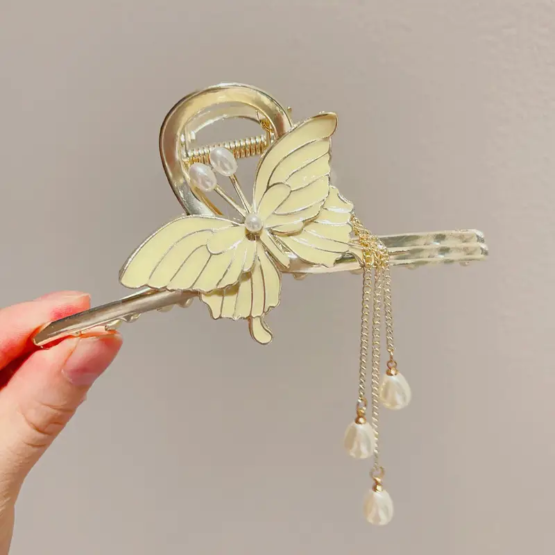 Women's Silver Bowknot Hair Clip with Tail Design — feature 27