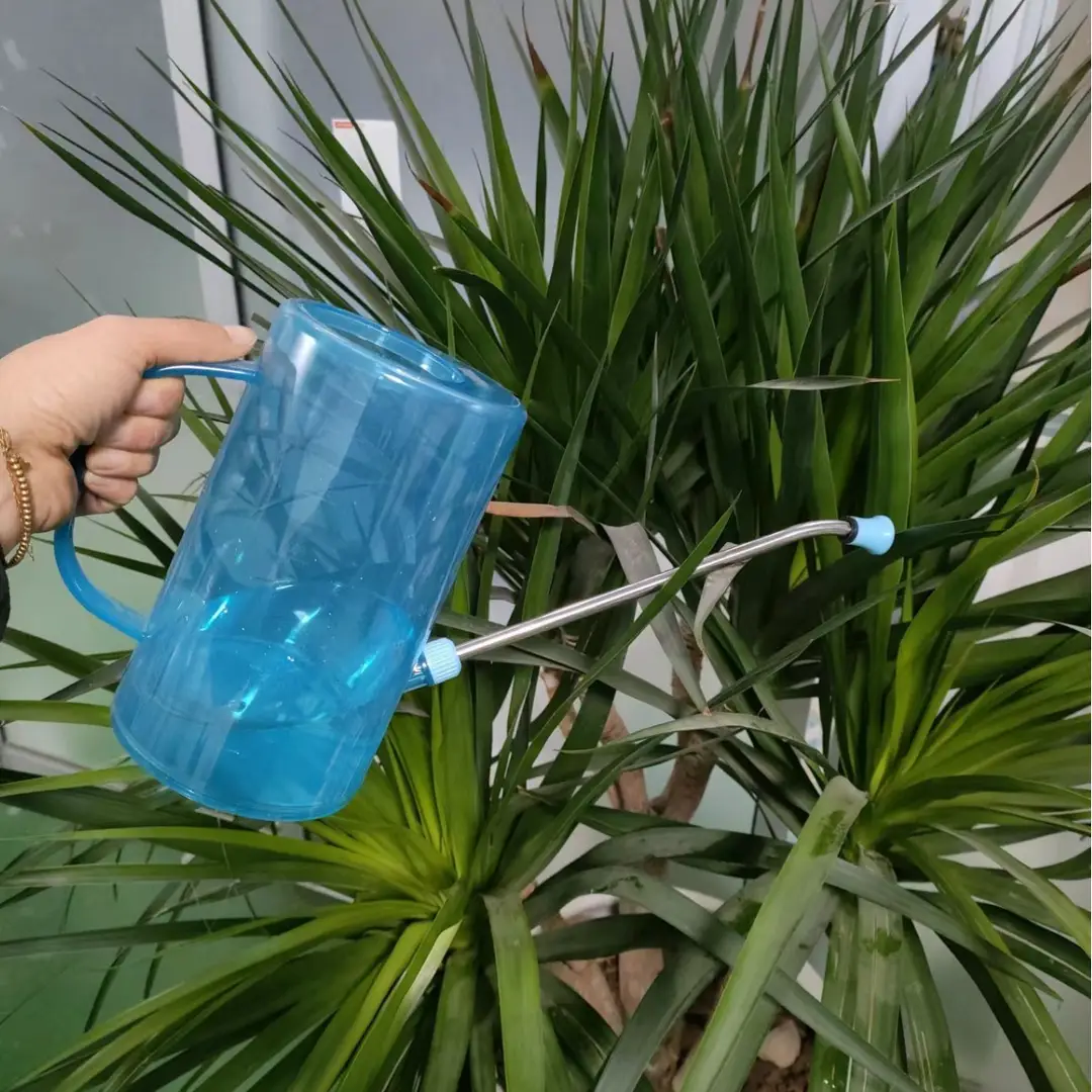 Stainless Steel Long-mouth Watering Kettle Transparent Scale Watering Kettle Household Gardening Water Watering Pot Potted Plant Tools