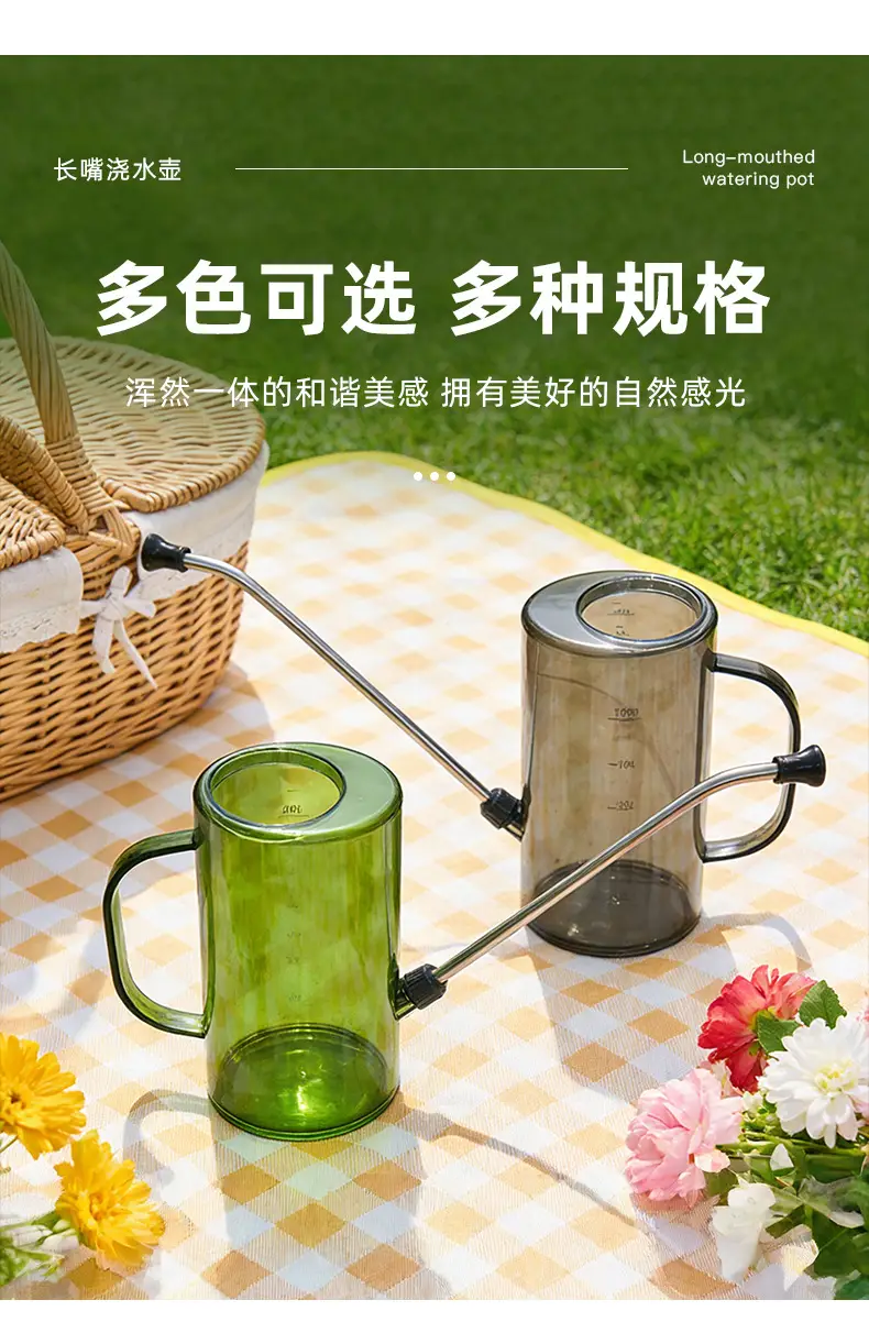 Stainless Steel Long-mouth Watering Kettle Transparent Scale Watering Kettle Household Gardening Water Watering Pot Potted Plant Tools — feature 11