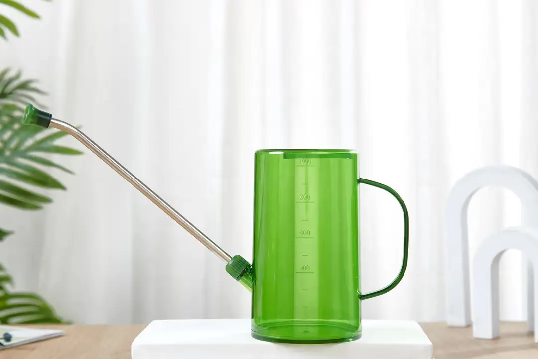 Stainless Steel Long-mouth Watering Kettle Transparent Scale Watering Kettle Household Gardening Water Watering Pot Potted Plant Tools