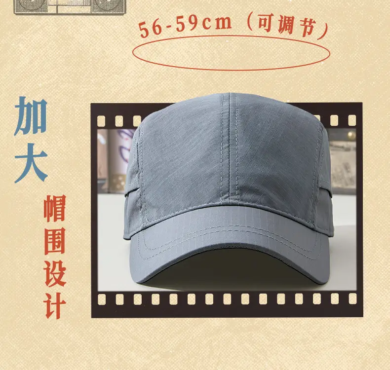 Gray Vintage Cotton Baseball Cap for Men Women — feature 5