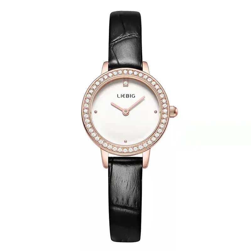 Women's Luxury Quartz Watch with Diamond Dial & Pearl Bracelet - Image 6