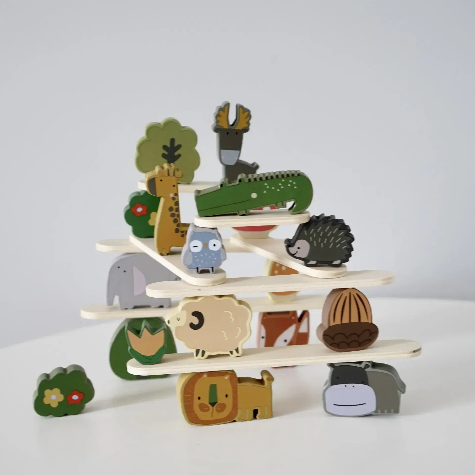Wooden Animal Stacking Blocks for Kids Educational Toys
