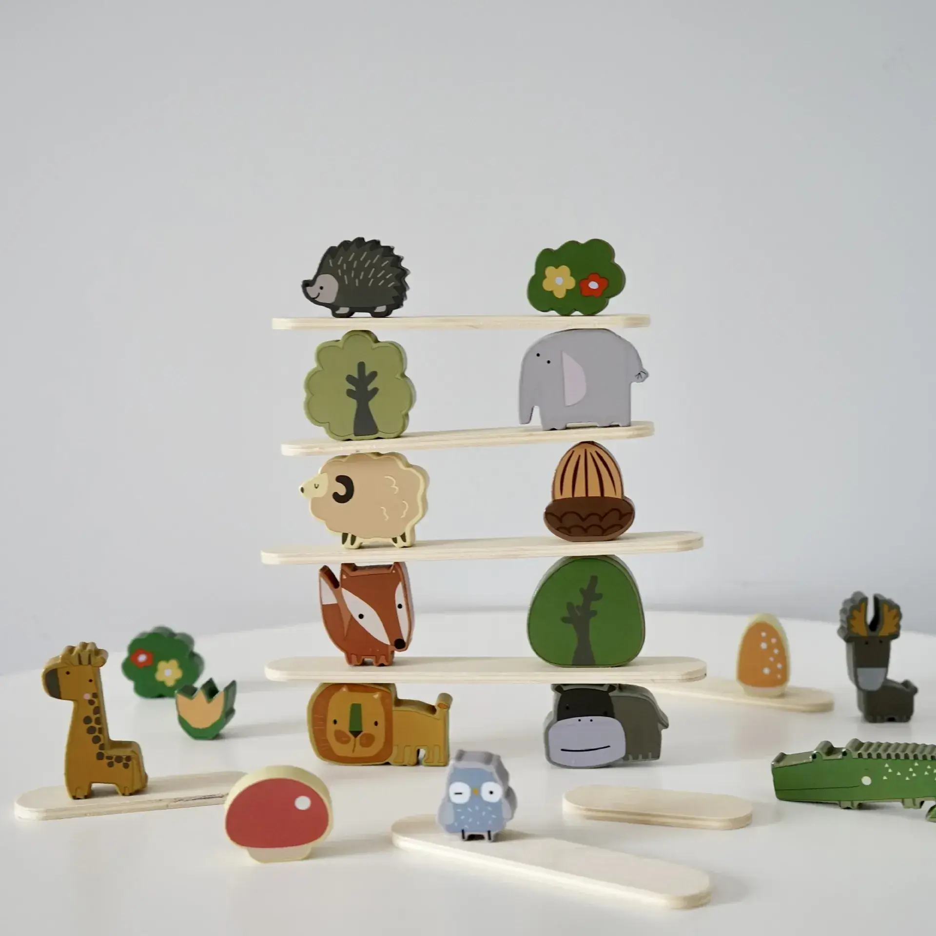 Wooden Animal Stacking Blocks for Kids Educational Toys