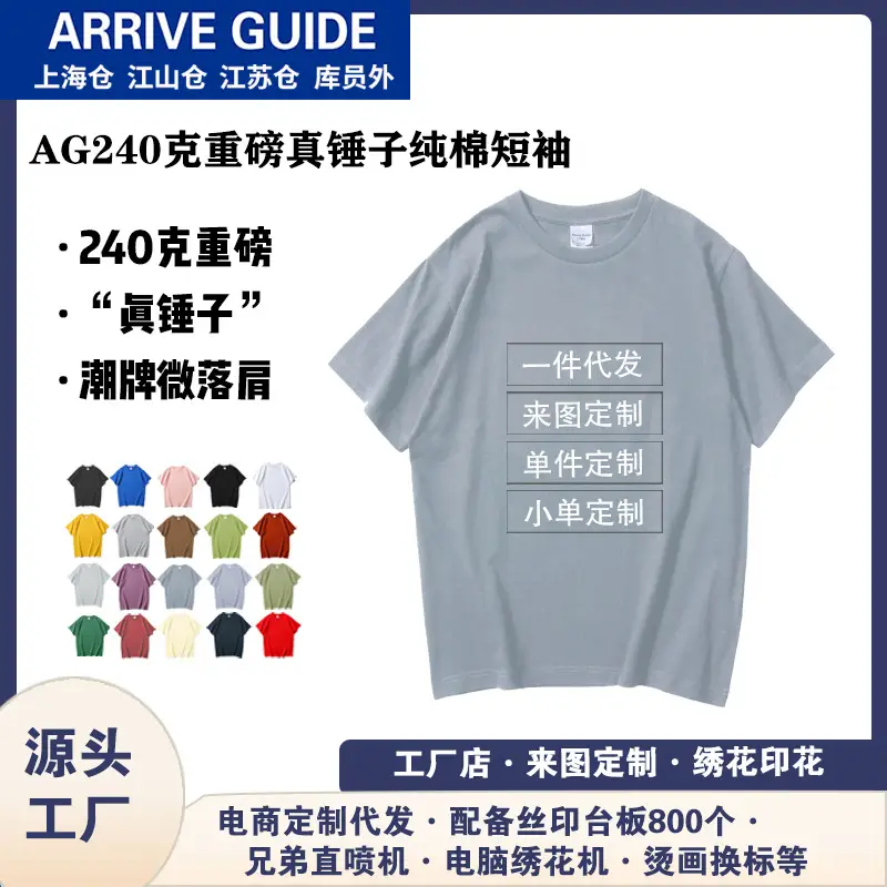Men's Red Plain Cotton T-Shirt AG240 - Image 21