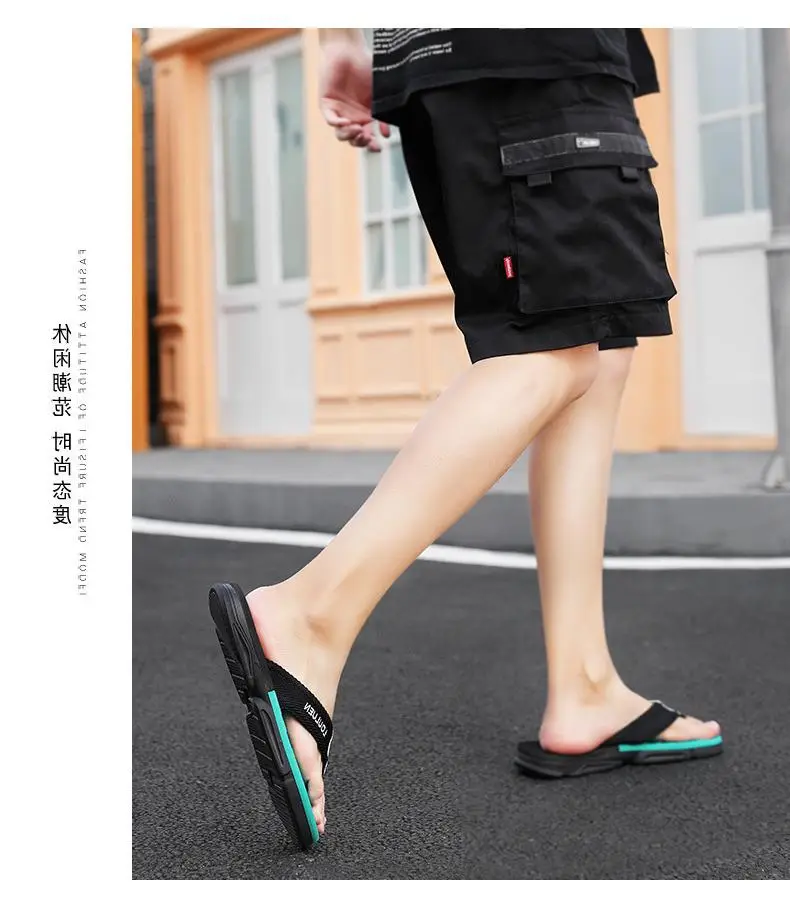 Lulu'an summer thick-soled flip-flops sandals for men, large manufacturers in Fujian, non-slip fashionable new beach — feature 14
