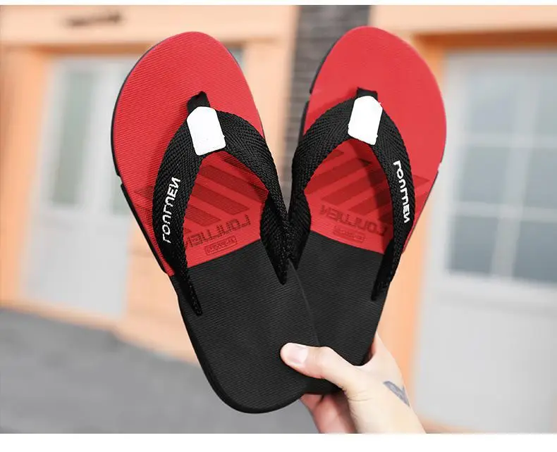 Lulu'an summer thick-soled flip-flops sandals for men, large manufacturers in Fujian, non-slip fashionable new beach — feature 9