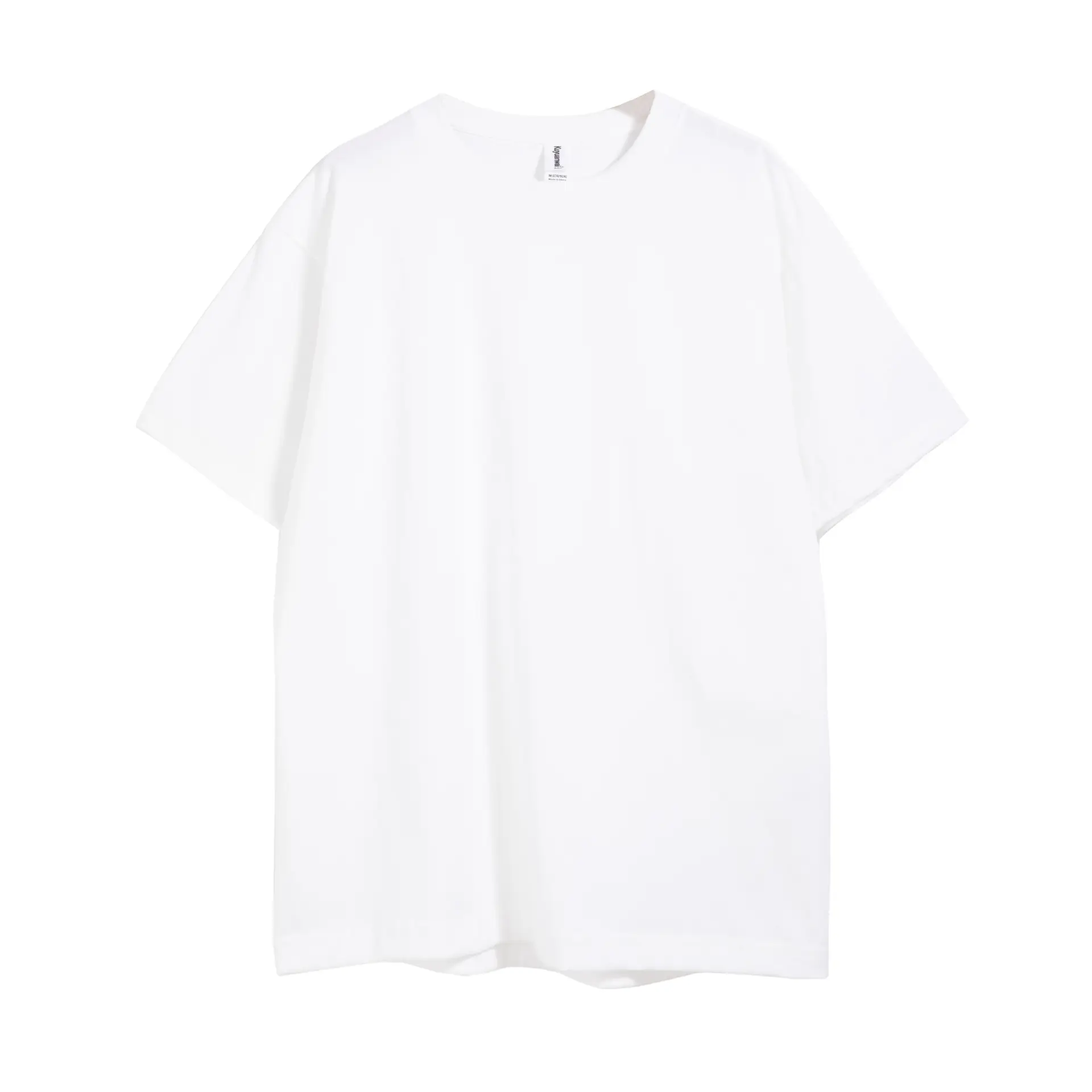 Men Cotton Oversize Drop Shoulder T-Shirt Beige Large
