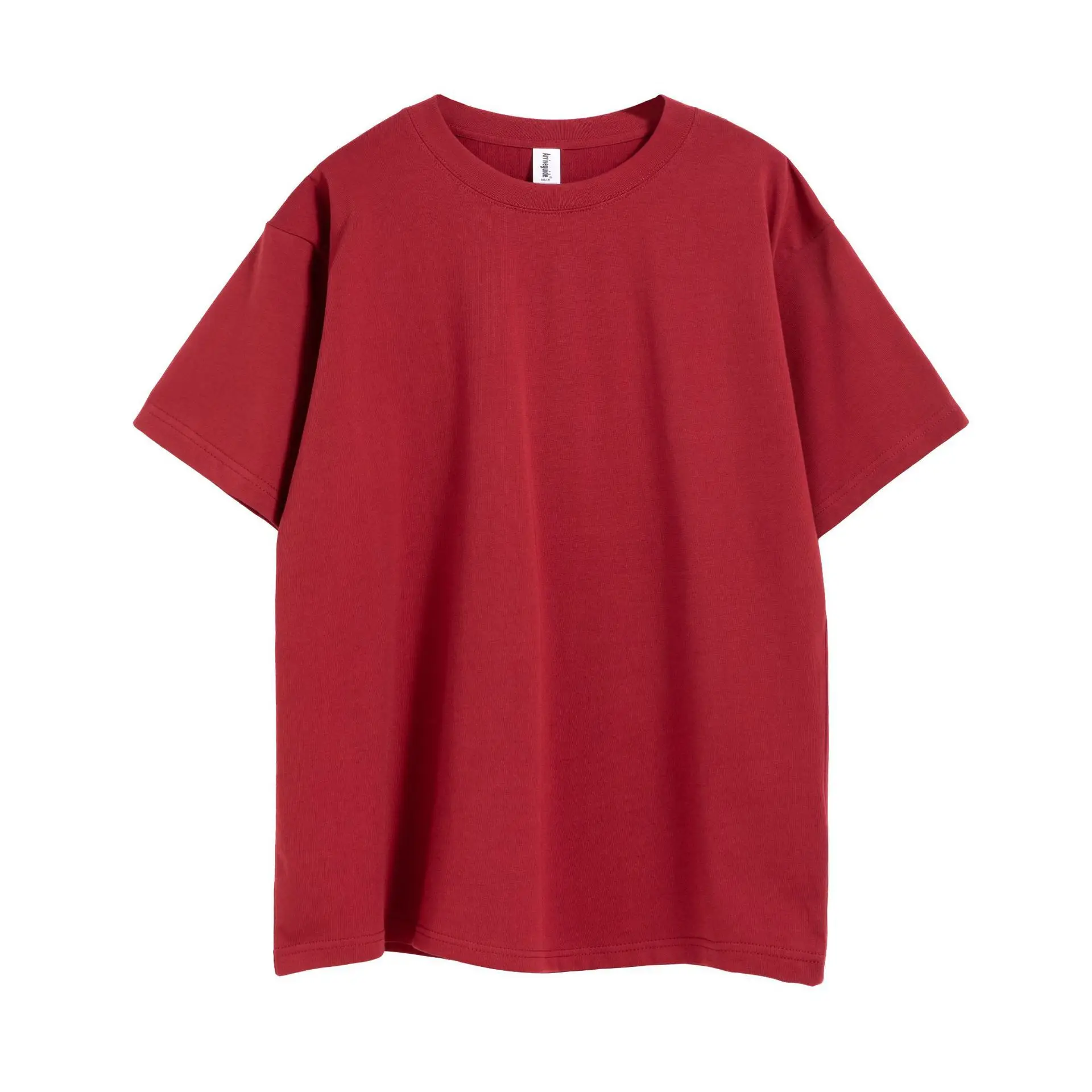Men Cotton Oversize Drop Shoulder T-Shirt Beige Large
