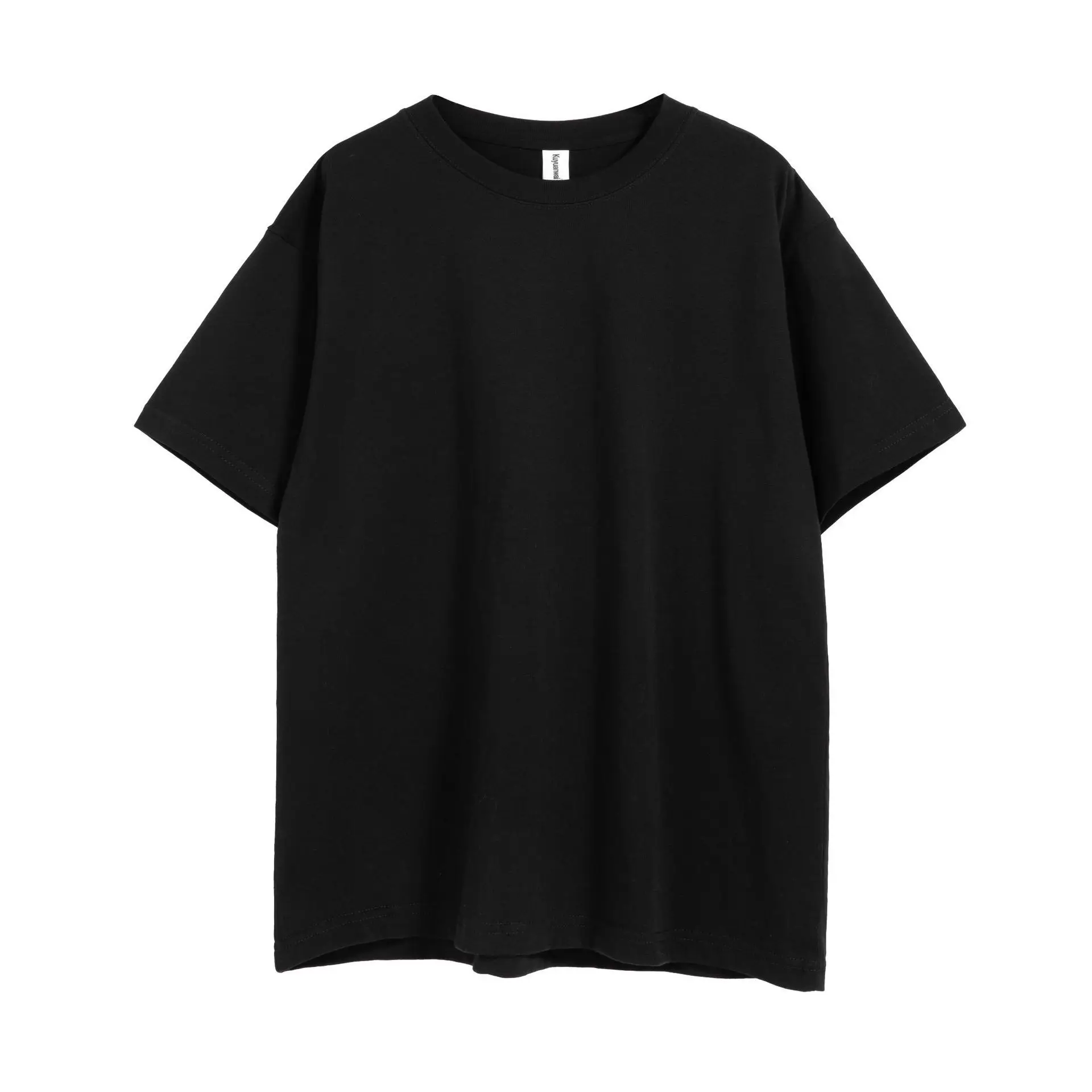 Men Cotton Oversize Drop Shoulder T-Shirt Beige Large