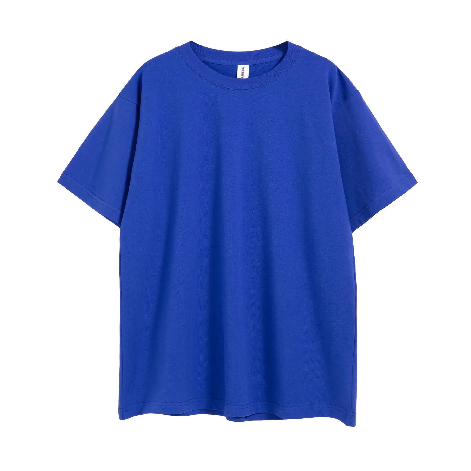 Men Cotton Oversize Drop Shoulder T-Shirt Beige Large